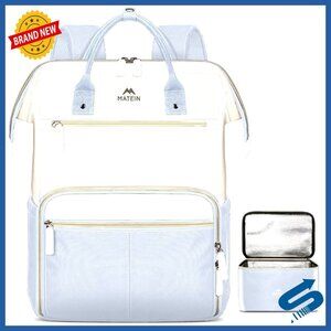 Insulated Lunch Backpack Laptop Compartment Teacher Nurse Work Bag Commute Set
